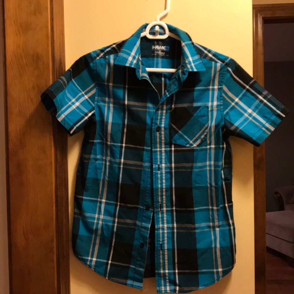 🍍Tony hawk boy’s short sleeve button down shirt